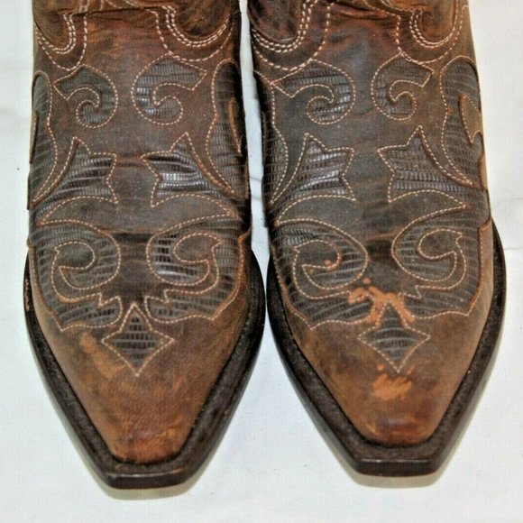 JB Dillon Cowboy Western Boots 8.5 B Goat Skin - Picture 5 of 9